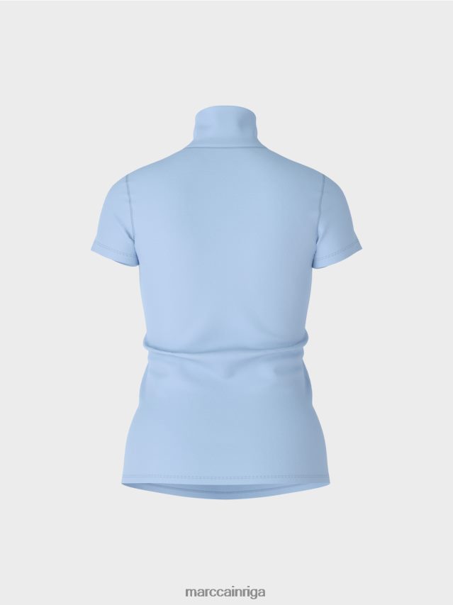 apģērbs tumšas vasaras debesis VRBHXD1334 Marc Cain t-krekls ar augstu kakla izgriezumu