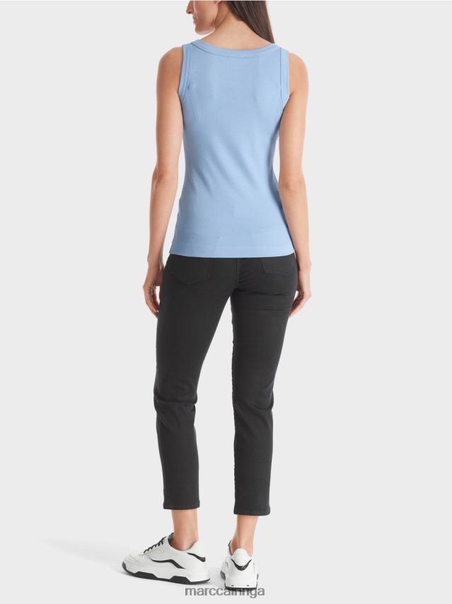 apģērbs tumšas vasaras debesis VRBHXD1349 Marc Cain smalkas rievotas tvertnes augšdaļa