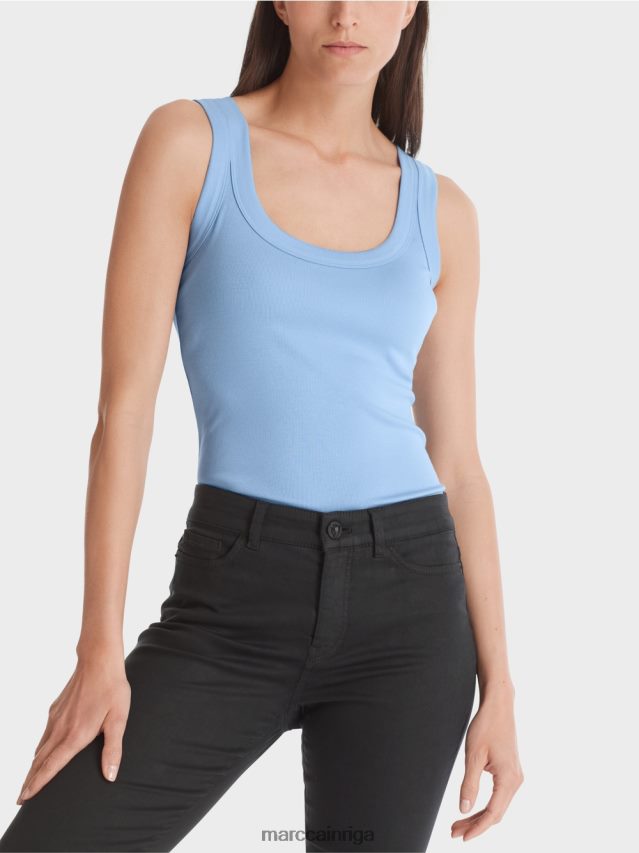 apģērbs tumšas vasaras debesis VRBHXD1349 Marc Cain smalkas rievotas tvertnes augšdaļa