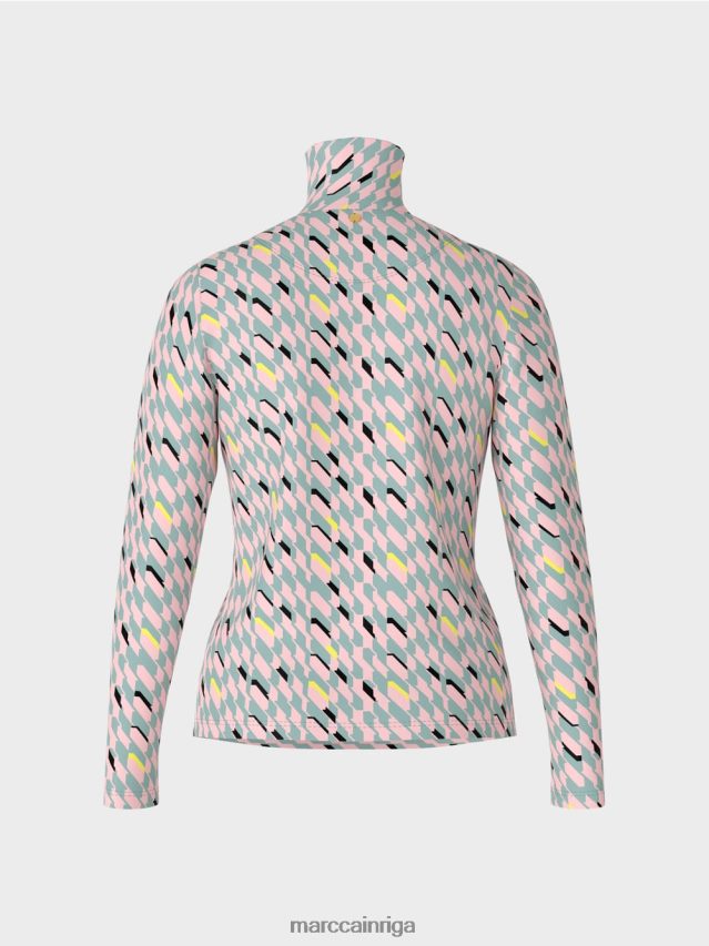 apģērbs tumši debeszils VRBHXD1324 Marc Cain t-krekls ar izliektu kakla izgriezumu