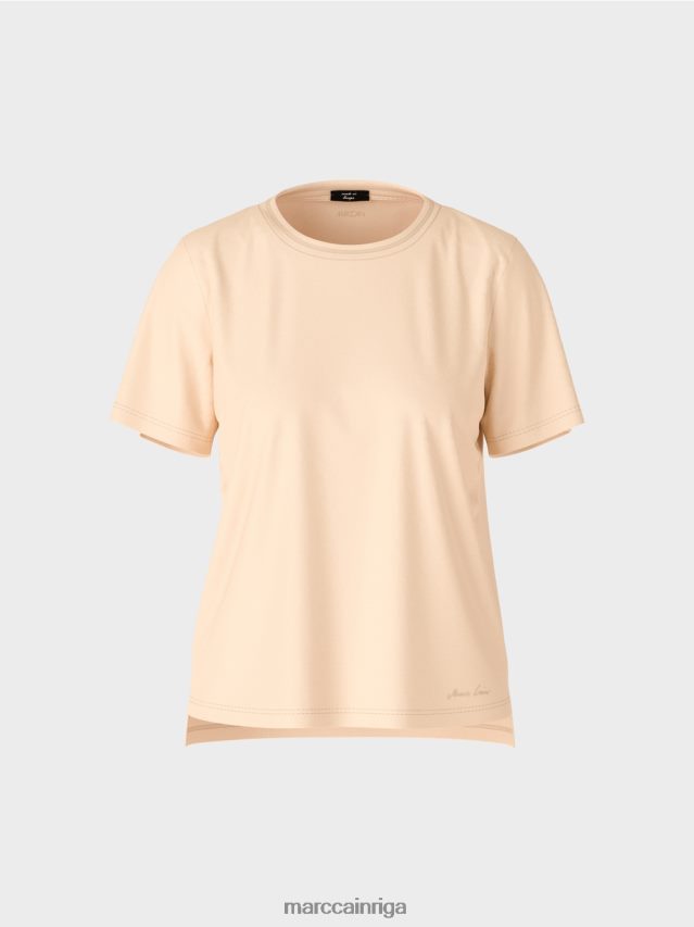 apģērbs tumšs krēms VRBHXD1275 Marc Cain t-krekls ar platu kakla izgriezumu