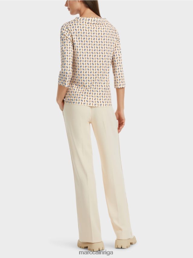 apģērbs tumšs krēms VRBHXD1280 Marc Cain t-krekls ar grafisku dizainu