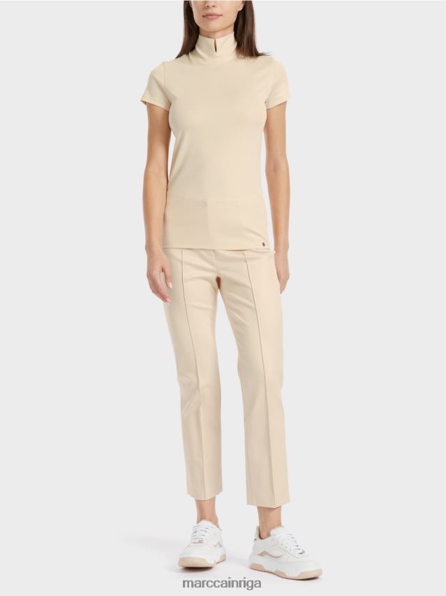 apģērbs tumšs krēms VRBHXD1329 Marc Cain t-krekls ar augstu kakla izgriezumu