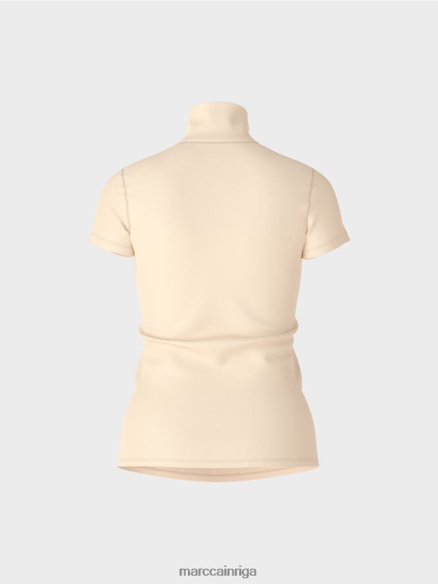 apģērbs tumšs krēms VRBHXD1329 Marc Cain t-krekls ar augstu kakla izgriezumu