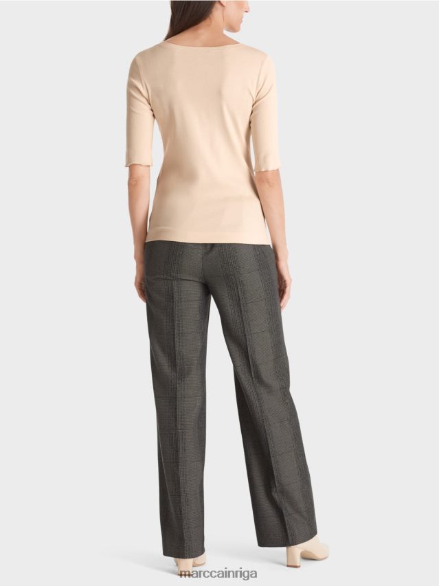 apģērbs tumšs krēms VRBHXD1339 Marc Cain t-krekls ar 3/4 garuma piedurknēm