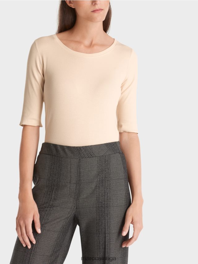 apģērbs tumšs krēms VRBHXD1339 Marc Cain t-krekls ar 3/4 garuma piedurknēm