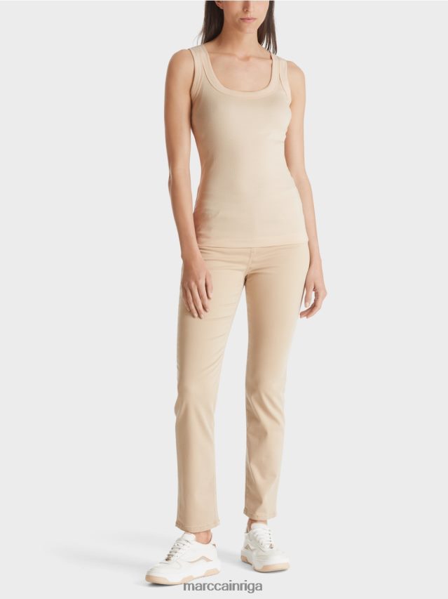 apģērbs tumšs krēms VRBHXD1345 Marc Cain smalkas rievotas tvertnes augšdaļa