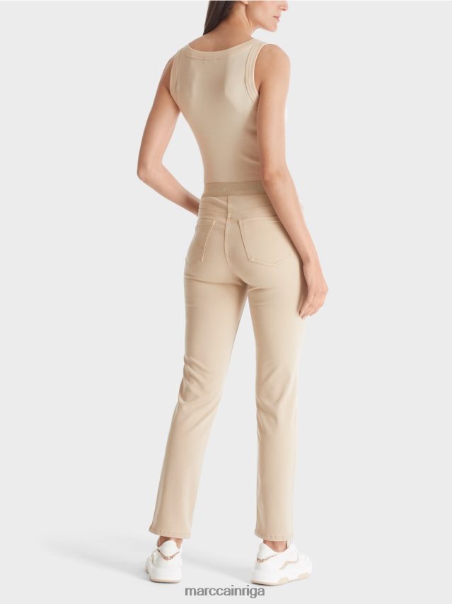 apģērbs tumšs krēms VRBHXD1345 Marc Cain smalkas rievotas tvertnes augšdaļa