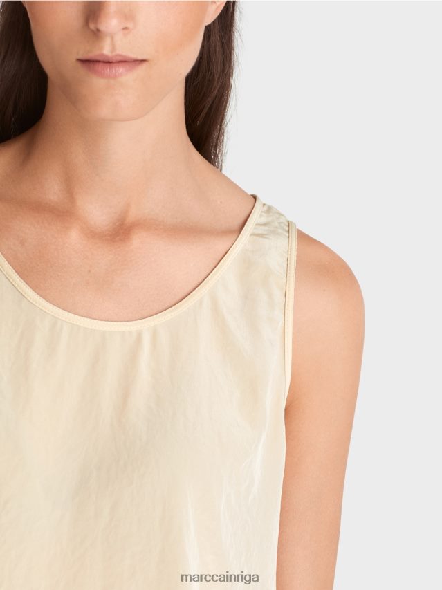 apģērbs tumšs krēms VRBHXD1353 Marc Cain viegls tops bez piedurknēm
