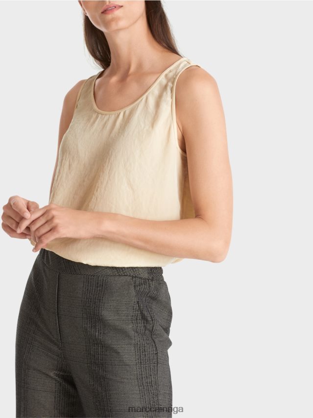 apģērbs tumšs krēms VRBHXD1353 Marc Cain viegls tops bez piedurknēm