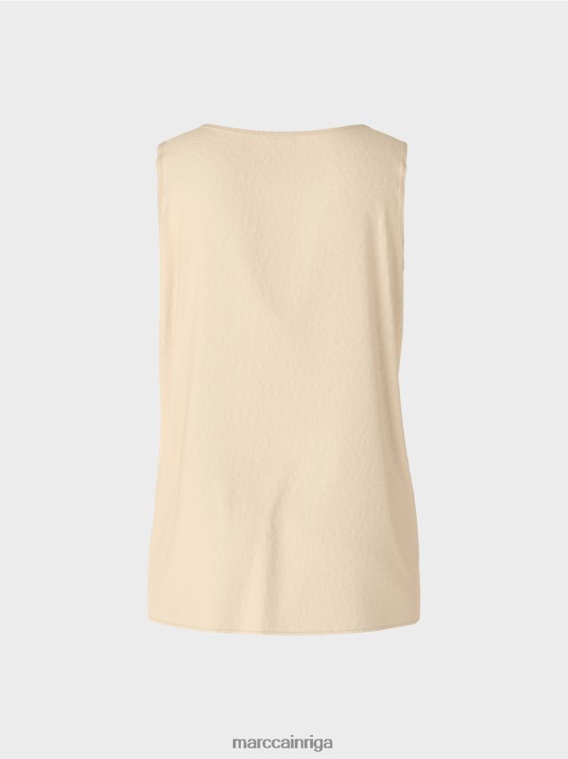 apģērbs tumšs krēms VRBHXD1353 Marc Cain viegls tops bez piedurknēm