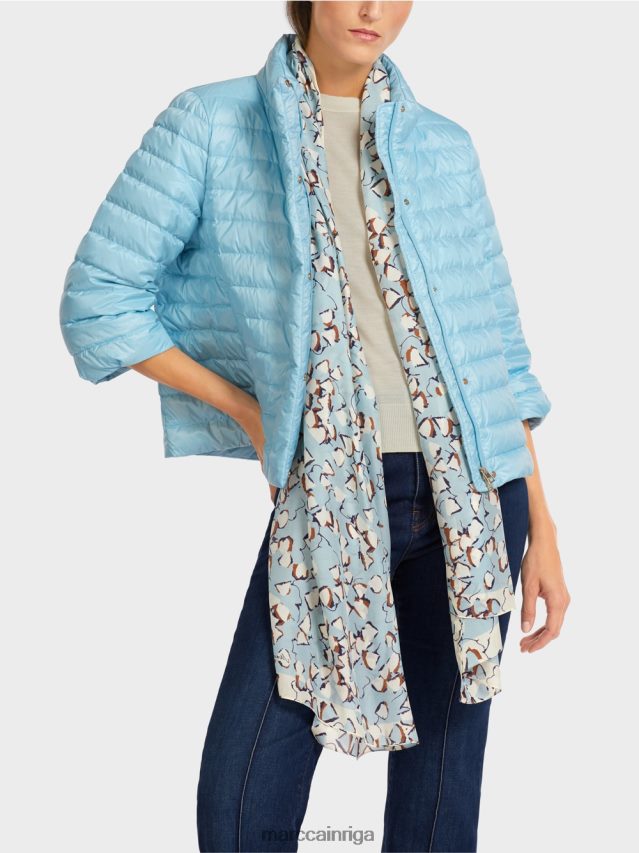 apģērbs atmosfēras zils VRBHXD301 Marc Cain \"pārdomāt kopā\" ​​stepēta jaka