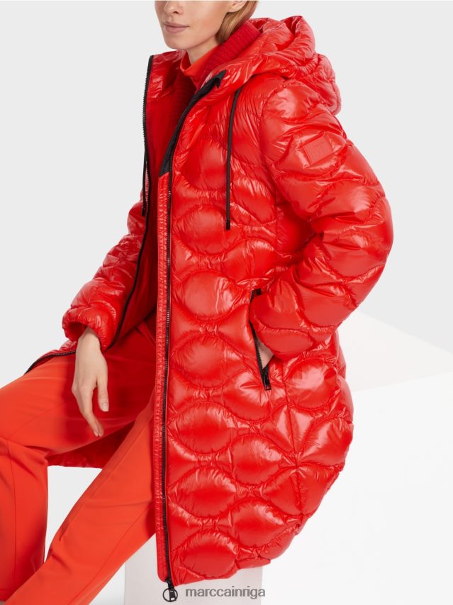 apģērbs campari VRBHXD244 Marc Cain stepēts \"pārdomāt kopā\" ​​mētelis