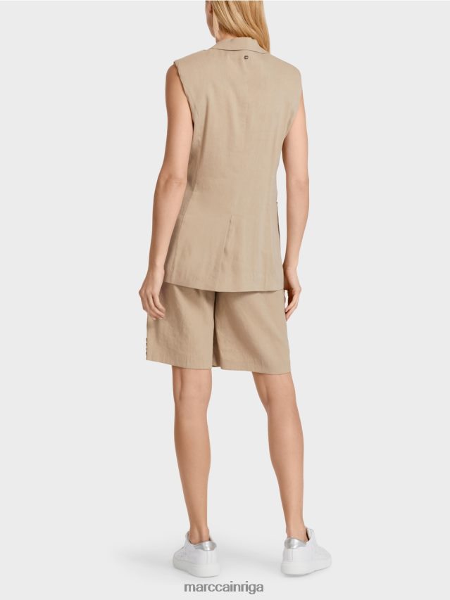 apģērbs dziļas smiltis VRBHXD273 Marc Cain lina žakete bez piedurknēm