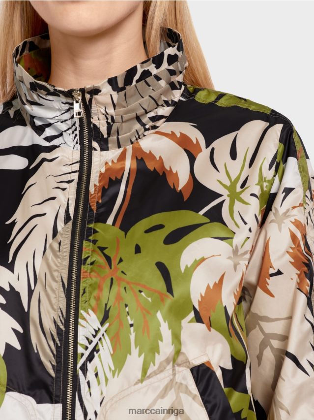 apģērbs dziļi olīvzaļa VRBHXD272 Marc Cain \"pārdomāt kopā\" ​​āra jaka