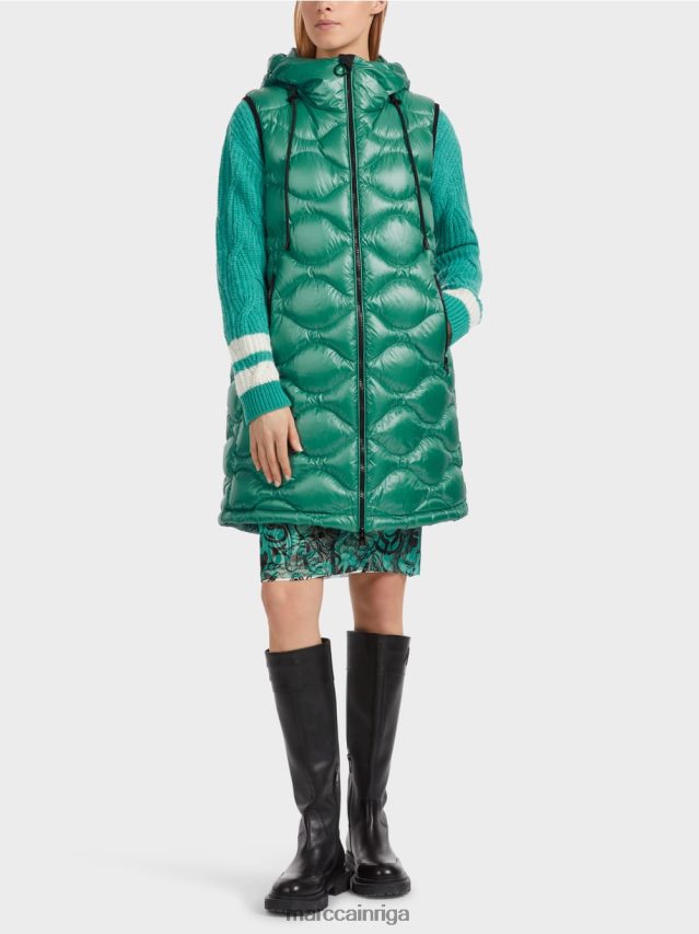 apģērbs emalja VRBHXD216 Marc Cain gara "pārdomāt kopā" ​​stepēta veste