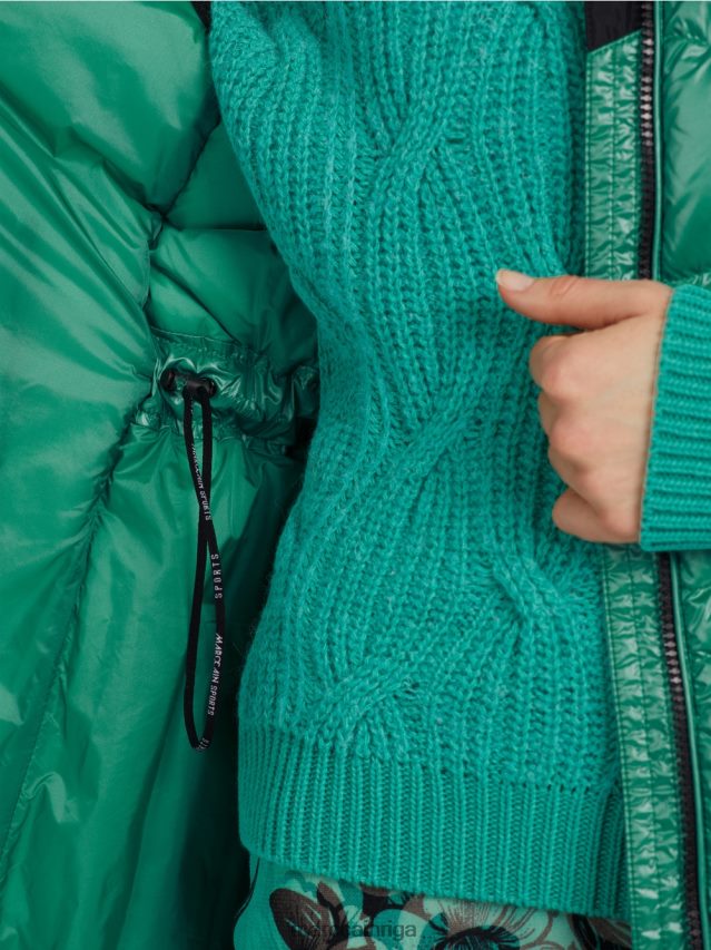 apģērbs emalja VRBHXD216 Marc Cain gara \"pārdomāt kopā\" ​​stepēta veste