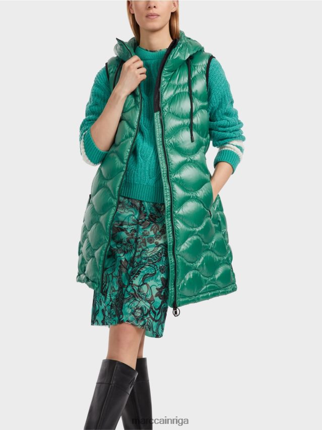 apģērbs emalja VRBHXD216 Marc Cain gara \"pārdomāt kopā\" ​​stepēta veste