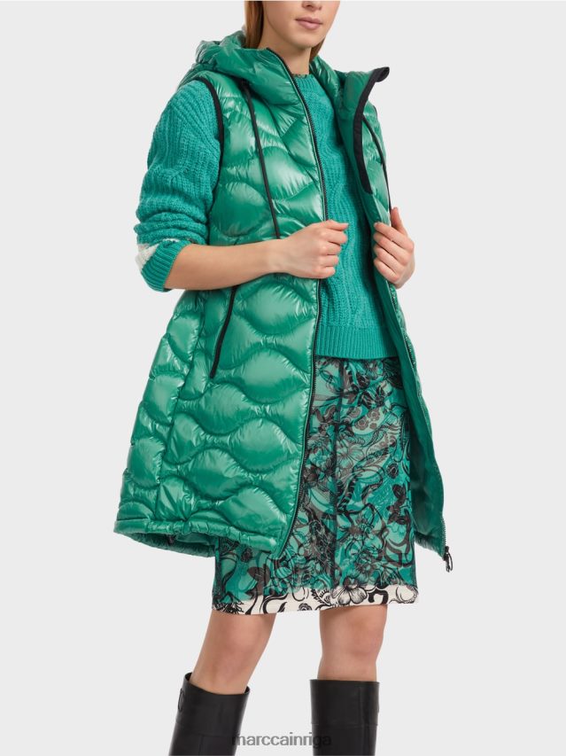 apģērbs emalja VRBHXD216 Marc Cain gara \"pārdomāt kopā\" ​​stepēta veste