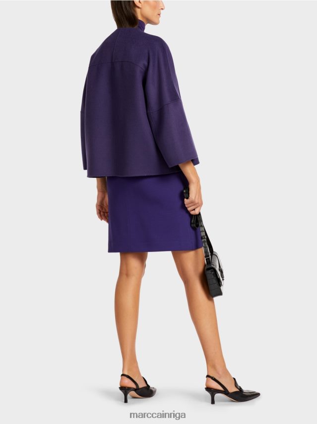 apģērbs karaliski violets VRBHXD300 Marc Cain vienkārša vilnas jaka