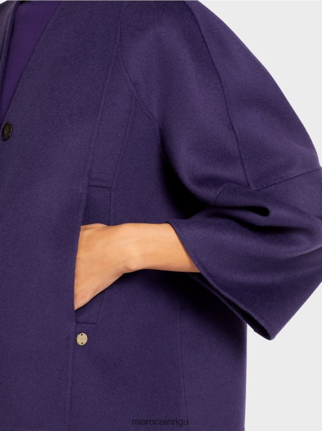 apģērbs karaliski violets VRBHXD300 Marc Cain vienkārša vilnas jaka