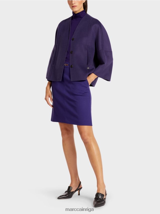 apģērbs karaliski violets VRBHXD300 Marc Cain vienkārša vilnas jaka