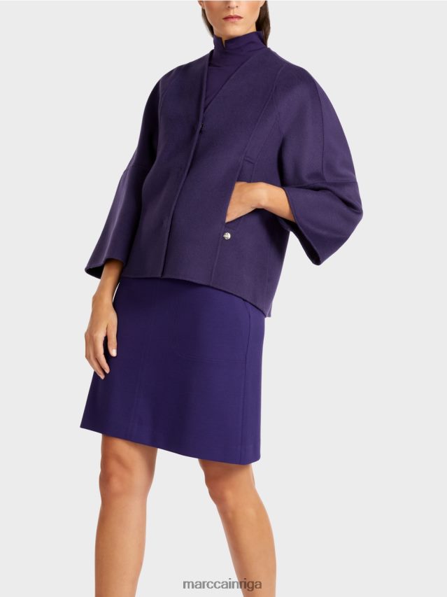 apģērbs karaliski violets VRBHXD300 Marc Cain vienkārša vilnas jaka
