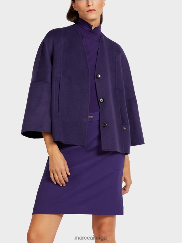 apģērbs karaliski violets VRBHXD300 Marc Cain vienkārša vilnas jaka
