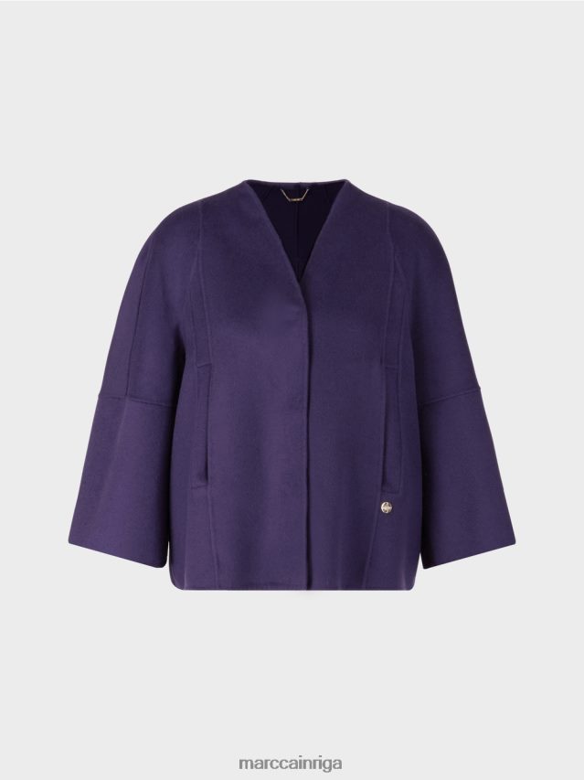 apģērbs karaliski violets VRBHXD300 Marc Cain vienkārša vilnas jaka