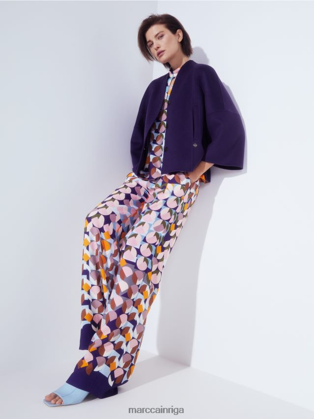 apģērbs karaliski violets VRBHXD300 Marc Cain vienkārša vilnas jaka