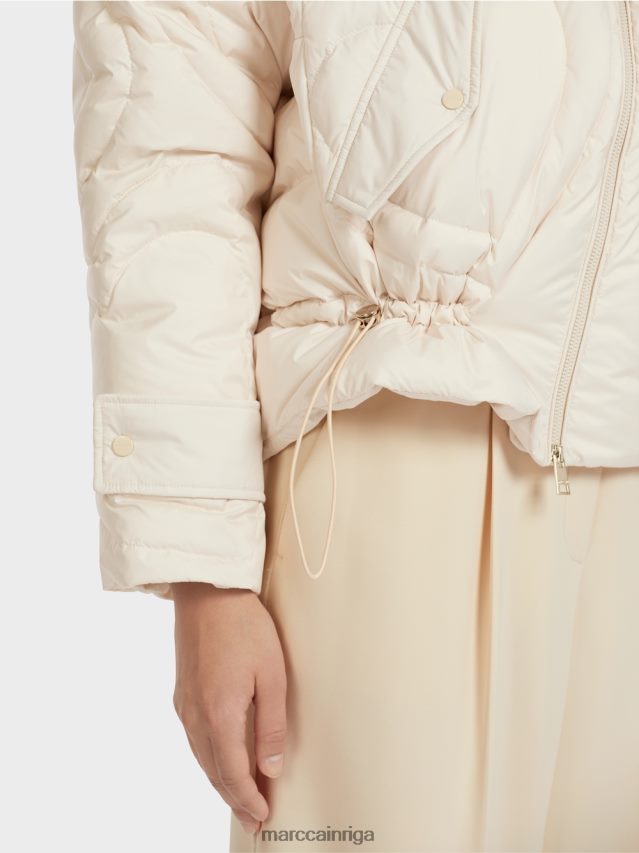 apģērbs krēms VRBHXD294 Marc Cain \"pārdomāt kopā\" ​​stepēta jaka