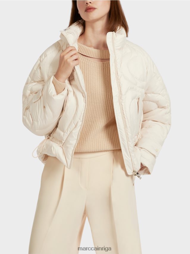 apģērbs krēms VRBHXD294 Marc Cain \"pārdomāt kopā\" ​​stepēta jaka