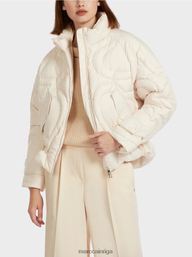 apģērbs krēms VRBHXD294 Marc Cain \"pārdomāt kopā\" ​​stepēta jaka