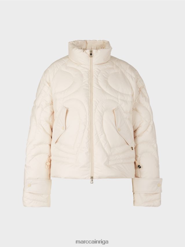 apģērbs krēms VRBHXD294 Marc Cain \"pārdomāt kopā\" ​​stepēta jaka