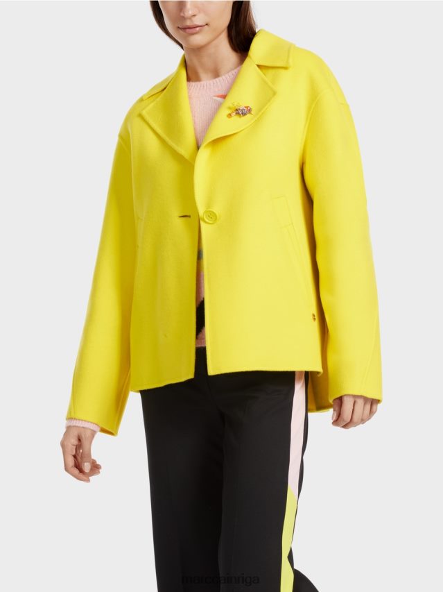 apģērbs mīksts citrons VRBHXD266 Marc Cain vilnas āra jaka