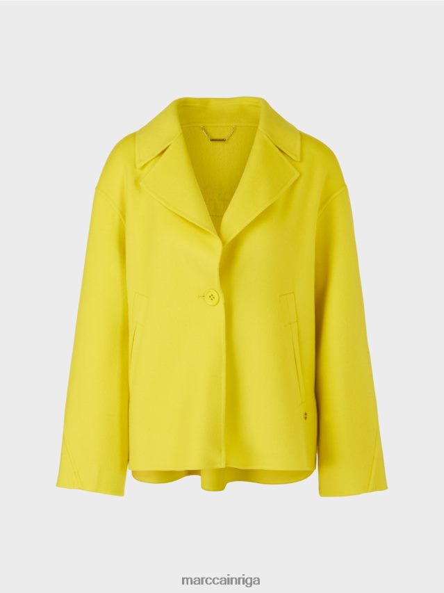 apģērbs mīksts citrons VRBHXD266 Marc Cain vilnas āra jaka