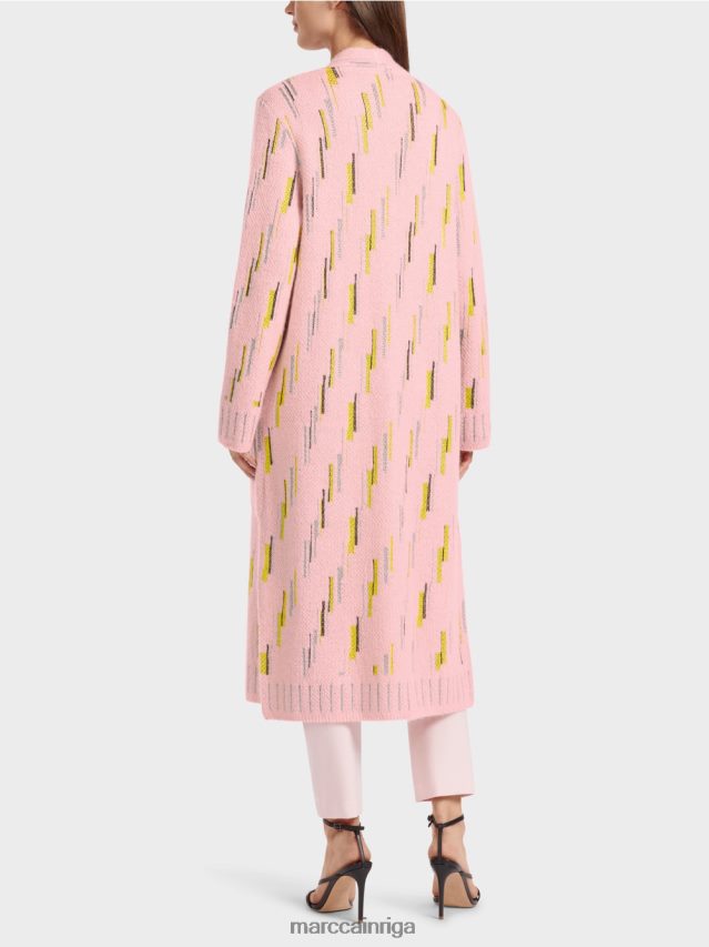 apģērbs mīksts pulveris rozā VRBHXD264 Marc Cain Vācijā adīts vilnas mētelis