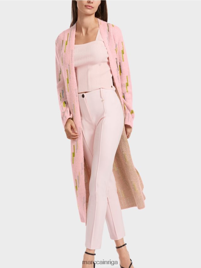 apģērbs mīksts pulveris rozā VRBHXD264 Marc Cain Vācijā adīts vilnas mētelis