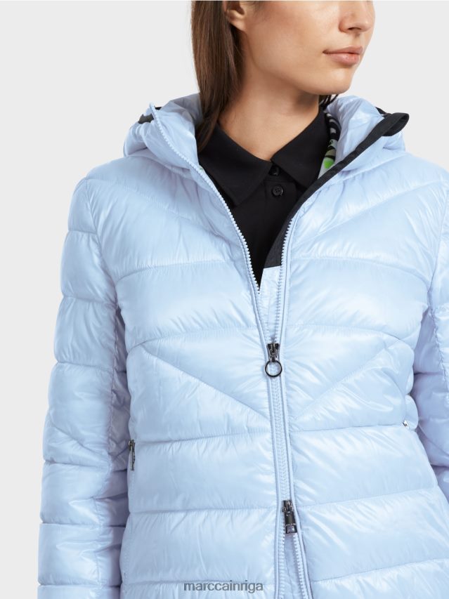 apģērbs mīksts pulveris zils VRBHXD257 Marc Cain \"pārdomāt kopā\" ​​āra jaka