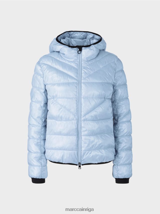 apģērbs mīksts pulveris zils VRBHXD257 Marc Cain \"pārdomāt kopā\" ​​āra jaka