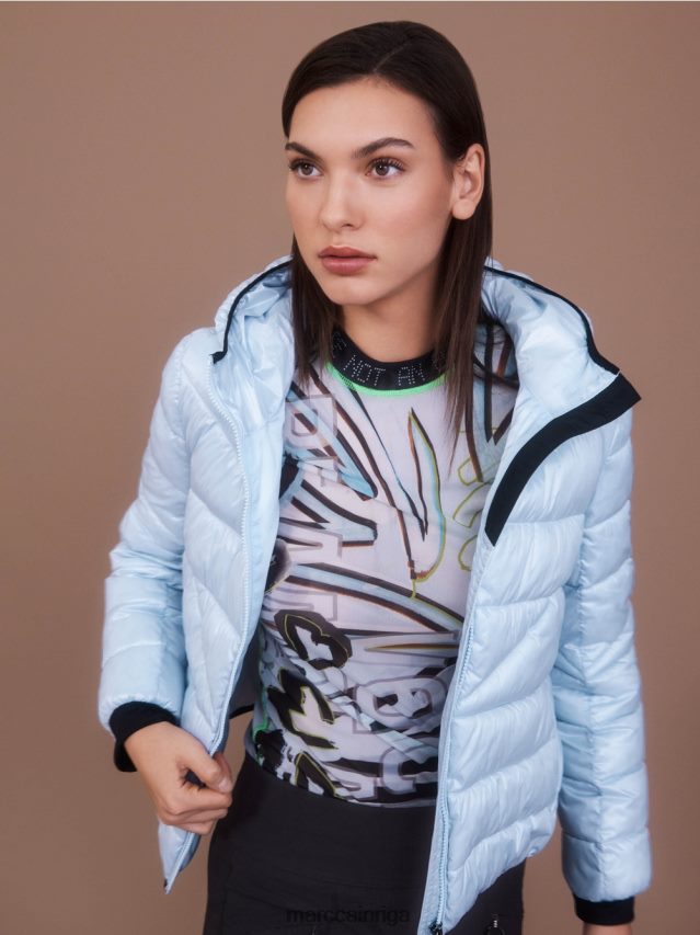 apģērbs mīksts pulveris zils VRBHXD257 Marc Cain \"pārdomāt kopā\" ​​āra jaka