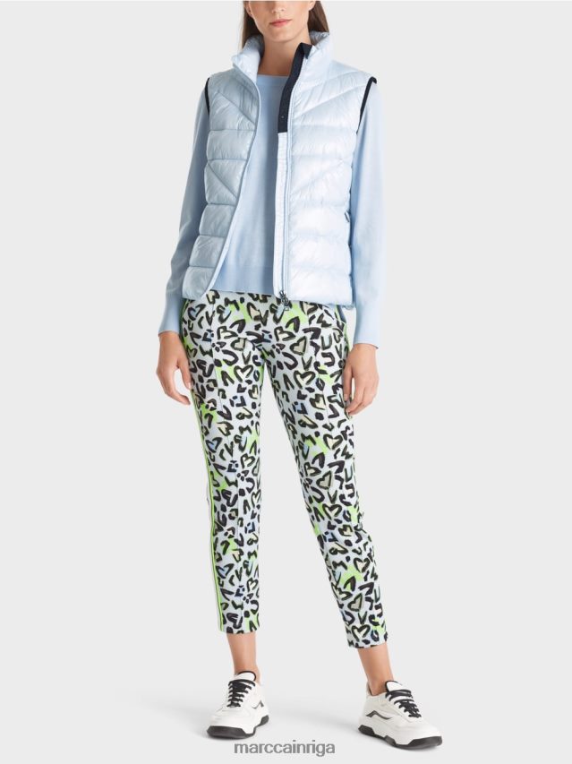 apģērbs mīksts pulveris zils VRBHXD260 Marc Cain "pārdomāt kopā" ​​stepēta veste