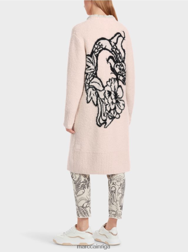 apģērbs mandeļu zieds VRBHXD220 Marc Cain adīts \"pārdomāt kopā\" ​​mētelis