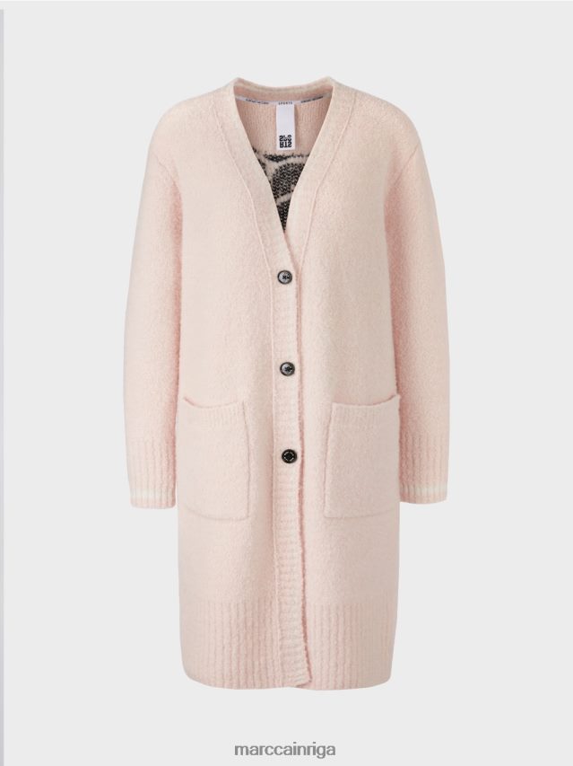 apģērbs mandeļu zieds VRBHXD220 Marc Cain adīts \"pārdomāt kopā\" ​​mētelis