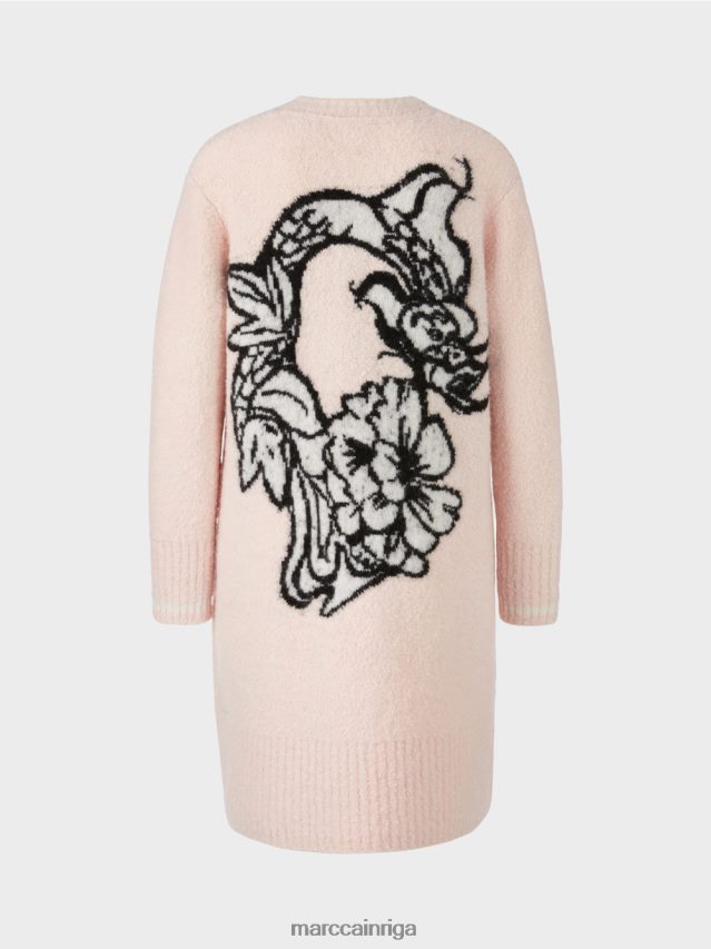 apģērbs mandeļu zieds VRBHXD220 Marc Cain adīts \"pārdomāt kopā\" ​​mētelis