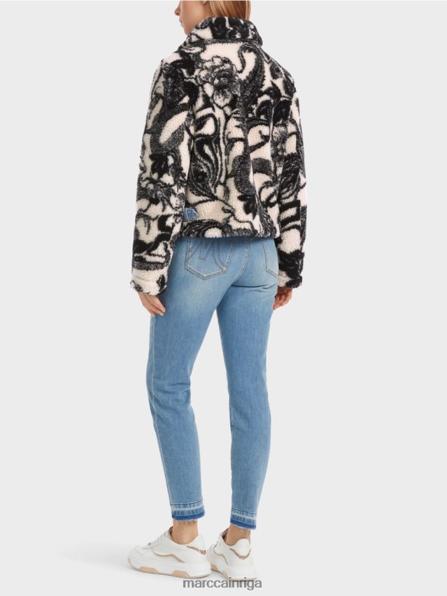 apģērbs mandeļu zieds VRBHXD224 Marc Cain apdrukāta āra plīša jaka