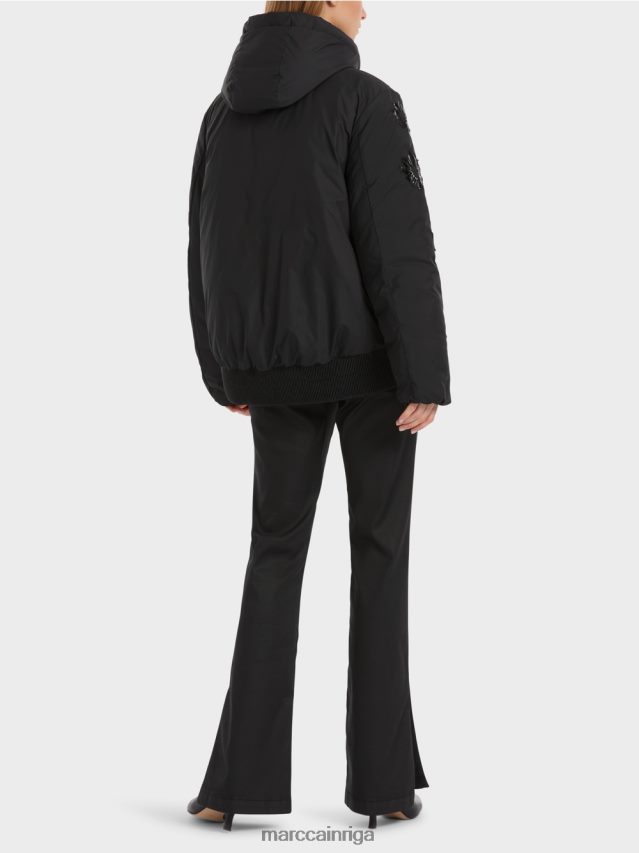 apģērbs melns VRBHXD233 Marc Cain \"pārdomāt kopā\" ​​āra jaka