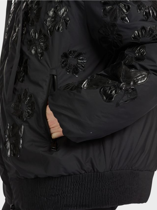 apģērbs melns VRBHXD233 Marc Cain \"pārdomāt kopā\" ​​āra jaka