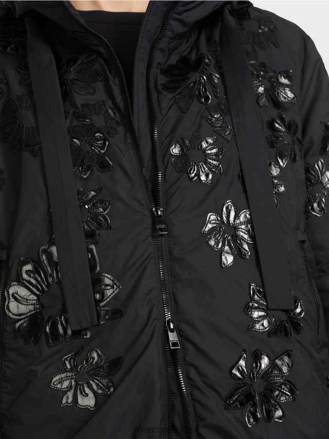 apģērbs melns VRBHXD233 Marc Cain \"pārdomāt kopā\" ​​āra jaka