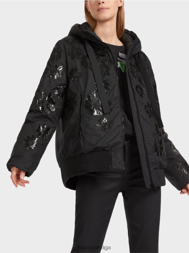 apģērbs melns VRBHXD233 Marc Cain \"pārdomāt kopā\" ​​āra jaka